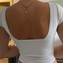 White Sweetheart Neck Top Photo 1