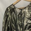 Ramy Brook  Gold Metallic Silk Long Sleeve Mini Dress 2 Photo 5