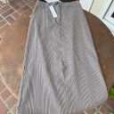 Anthropologie NWT self contrast anthropology beige striped pencil midi skirt Photo 2