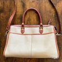 Liz Claiborne Vintage Genuine Leather Shoulder Bag Beige And Brown Photo 1