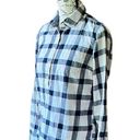 Tommy Hilfiger  womens 1/2 button popover Pink & Black Light Weight Flannel Tunic Photo 1