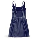 Aeropostale MWTS🍒 BLACK LEATHER MINI DRESS ADJUSTABLE STRAPS FRONT SLIT SMOKING Photo 11