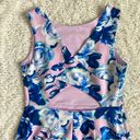 Betsey Johnson Floral Sleeveless Cut Out Back Dress Size 8 M Pink Blue Y2K Roses Photo 6