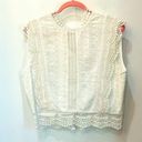 Sim & Sam NWT  white eyelet lace sleveless blouse size Large Photo 0