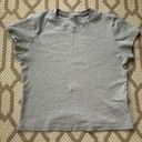 Uniqlo Grey mini short sleeve cotton everyday t-shirt size large Photo 1