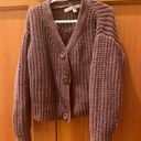 Love Tree Cardigan Chunky Knit Button Up Cropped Size S Photo 0