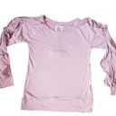 Chaser  Dusty Pink Ruffle Sleeve Long Sleeve Top Women's Medium NWT Mauve Photo 0