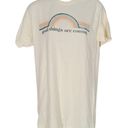 Tultex  cream good things are coming rainbow graphic logo tee

size medium Photo 0