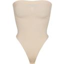 SKIMS NEW  Seamless Sculpt Strapless Thong Bodysuit Sand Size S Photo 0