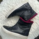 Furla  Black Megamix 100%Leather Faux Fur Ankle boots! Photo 2