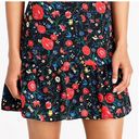 J.Crew Flutter Sleeve Floral Dress Red Black Photo 3