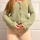 Dip Green Button up Sweater Size M Photo 2