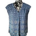 Black Rainn  Womens top sleeveless blue floral small Photo 0