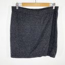 J.Jill  Speckled Grey Silk Cotton Blend Knit Mini Skirt Women's Size Small Petite Photo 0