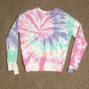 n:philanthropy  Kojak Twist Swirl Tie Dye Pullover Crew Neck Sweatshirt Pink S Photo 8