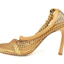 Bottega Veneta  Stretch Chain Ankle Strap Nappa Leather Heel Mesh Pumps Photo 10