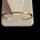 Mantra Band Gold skinny cuff bracelt Believe NWOT Photo 1