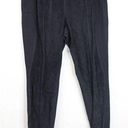 Lafayette 148  Women Gramercy Skinny Pants Size 12 Black Soft Velour Side Zip Photo 0