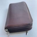 Butter Soft TUMI Chocolate Brown  Leather Double Zip Travel Wallet Photo 3