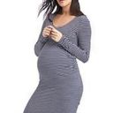 Gap  Maternity Long Sleeve Striped T-Shirt Dress Size Small Photo 1