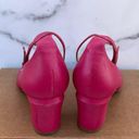 Valentino Garavani Valentino Tango fuchsia leather ankle strap block heel pumps size IT 35 Photo 5