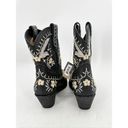 Dingo  Primrose Embroidered Black Leather Boots Cowboy Size 8.5 NWT Photo 6