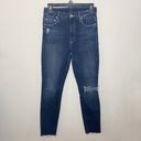 Edge Mother high waisted looker ankle fray jeans in close to the  wash size 25 Photo 45