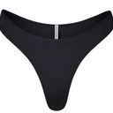 NEW NWT Gooseberry Seaside “so chic thong” bikini bottom black cheeky coverage Size L Photo 0