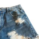 American Eagle  Highest Rise 90s Boyfriend Shorts Distressed Denim Size 8 Women's Photo 2