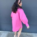 idem Ditto Long Sleeve Pink Button Down Dress Photo 1