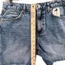 Forever 21  Jean Shorts Womens 30 Blue 90s High Rise Raw Hem Denim Cutoff Loose Photo 4