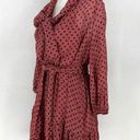 Zimmermann  Polka Dot Bow Chiffon Mini Dress in Burgundy Photo 8