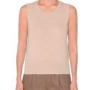 St. John Basics Knit Top Sleeveless Square Neck Sweater Cream white Size L Photo 0