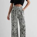 EXPRESS Stylist Super High Waisted Satin Pleated Wide Leg Pant Photo 4