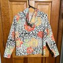 Studio Works  Cotton Mixed Print Summer Hoodie MEDIUM Photo 3