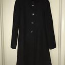 Betsey Johnson  Wool Peacoat Long Jacket Hearts Velvet Bow Black Size 8 S Medium Photo 2