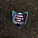 Wish I  I Was A Cat Rainbow Pin Photo 3