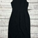 White House | Black Market NWT WHBM pinstripe sleeveless sheath dress size 4 asymmetrical hem Photo 2