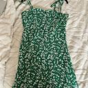 Women’s green floral Summer/spring dress size small with side zipper Photo 0