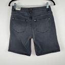 Bermuda Ab Solution Mid Rise Black Denim Roll Cuff  Shorts Size 2 28 Waist NWT Photo 3