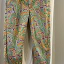 Ralph Lauren  Golf‎ Paisley Print Pants Womens Colorful artsy Cropped Sz 8 Photo 0