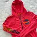 Aviator Nation Laguna Beach Full Zip Hoodie in Red Women's M $175 Photo 3