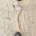 The Moon  GRAY Vintage Off White Boucle Knit Sweater Cardigan Wood Buttons Medium 4 Photo 3