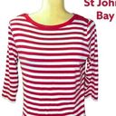 st. john's bay St. John’s bay red and white striped top Photo 1