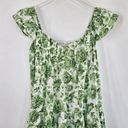 Abercrombie & Fitch  Ruffle Sleeve Poplin Midaxi Dress Green Floral Small New Photo 6