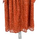 The Row  A Rust Mini Floral Smocked Waist Elbow Sleeve Mini Dress size Medium Photo 4