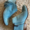 Sam Edelman Blue Suede Chunky Heel Bootie Photo 5