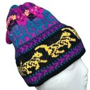 The Mountain Vintage Ladies & Ewe Wool Knit Winter Beanie Hat Tassel Animal Pattern Photo 0