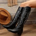 Black Cowboy / Cowgirl Boots Size 7 Photo 0