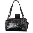 Tommy Hilfiger  Crinkle Black with pink stitching Satchel Handbag. Photo 1